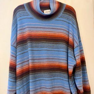Aritzia Wilfred Free Blue, Brown and Copper Hush Knit Women's Sweater Size 2XL